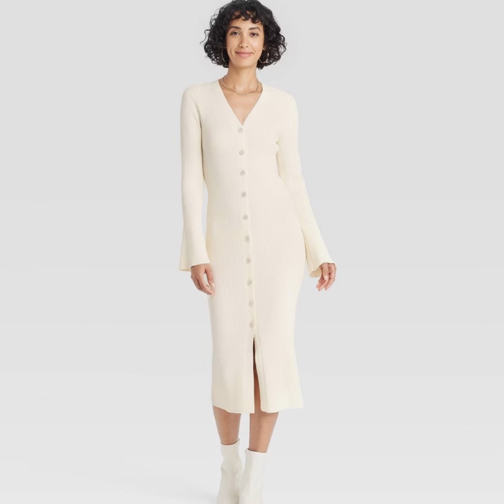 A New Day Bell Long Sleeve Midi Sweater - XXL